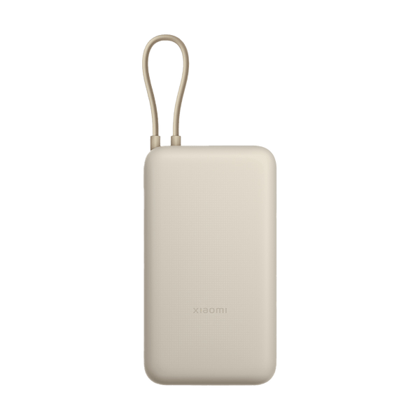 Xiaomi Power Bank 33W Fast Charging with Integrated USB-C Cable, USB-A and USB-C Ports, Tan, BHR8851GL