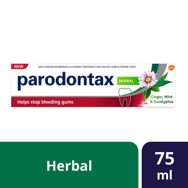 Parodontax Herbal Toothpaste Mineral Salt Fluoride Fresh Herbal Flavor 75ml
