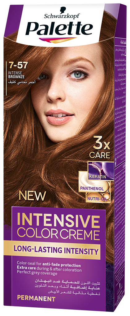 Palette Intensive Color Creme Permanent Hair Colour 7-57 Intense Brownze