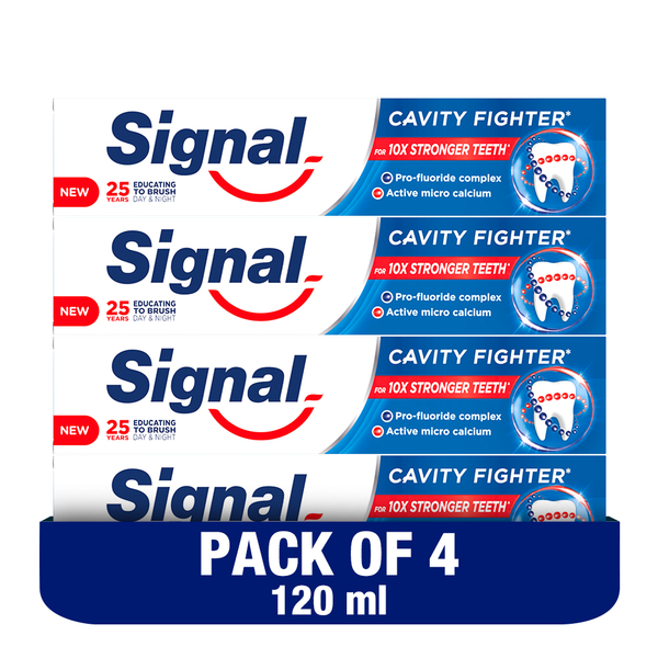 Signal Cavity Fighter Fluoride Toothpaste Pro-Fluoride Complex Mint 120ml x 4