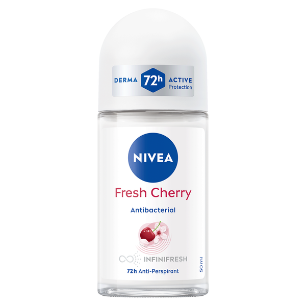 NIVEA Fresh Cherry Roll-On Deodorant 72H Protection Juicy Cherry Fragrance 50ml
