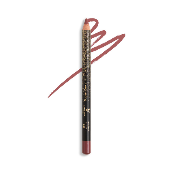 Vanessa Makeup Long Lasting Lip Pencil 208 Rich Color Precise Definition