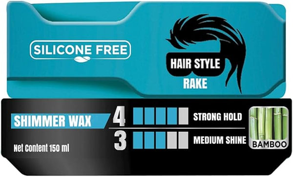 Dabur Vatika Strong Hold Hair Styling Wax Cream, Bamboo Extract, Medium Shine, 150 ml