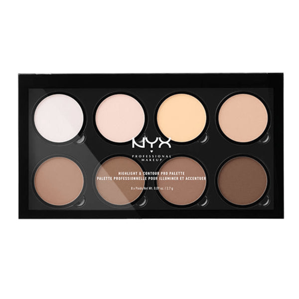 NYX Highlight & Contour Pro Palette Powder 8 Shades Mineral Pigments
