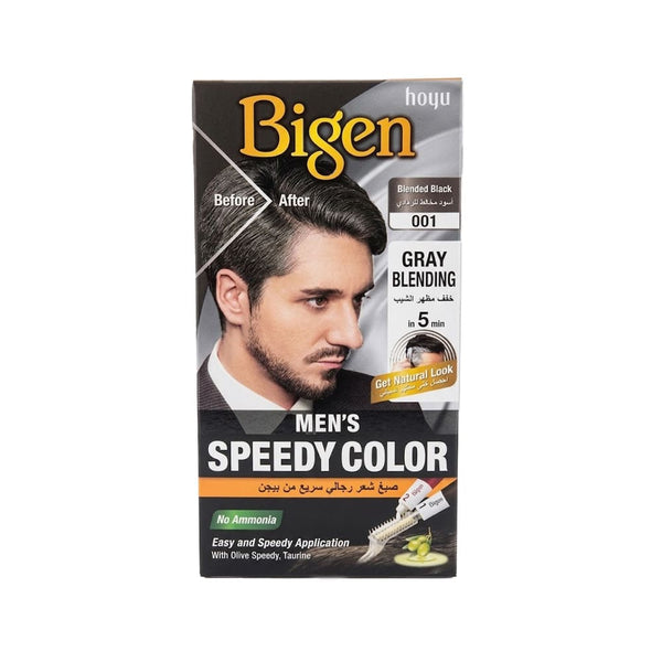 Bigen Quick Hair Color Permanent Black Gray Tint 001