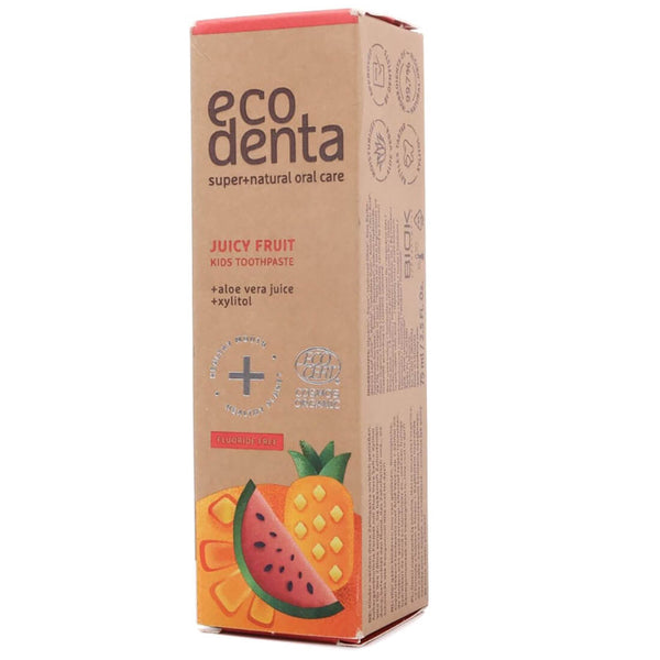 Ecodenta Juicy Fruit Kids Toothpaste Paste Aloe Vera Xylitol Bubblegum 75 ml