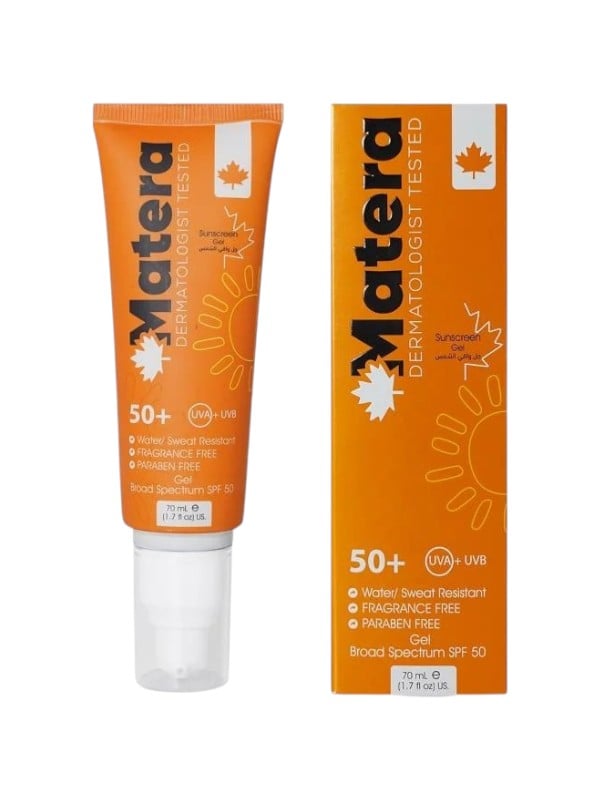 Matera Sunscreen Gel SPF 50 Oil-Free UVA/UVB Protection 70 ml