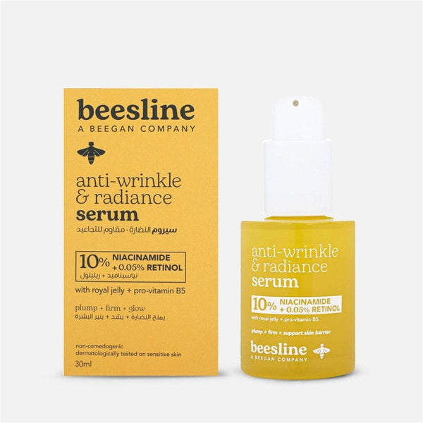 Beesline Anti-Wrinkle & Radiance Serum Lightweight Formula 10% Niacinamide 0.05% Retinol 30 ml