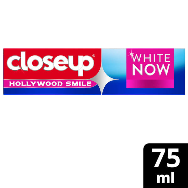 Closeup White Now Hollywood Smile Toothpaste Fluoride Brightening 75 ml
