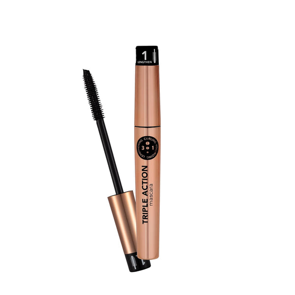 Flormar Triple Action Mascara 3-in-1 Silicone Brush Argan Oil