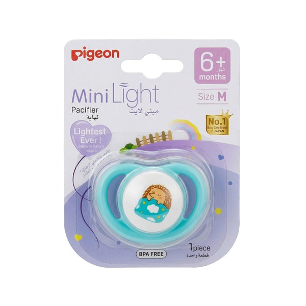Pigeon Mini Light Baby Pacifier Medium +6 Months, Soft Teat with Ventilation Holes