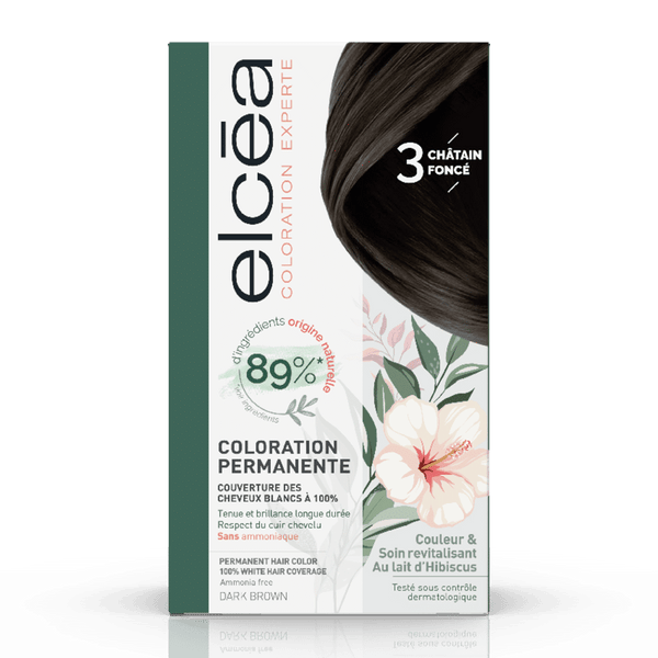 Noreva Elcea Permanent Hair Color 3 Dark Brown, Ammonia-Free