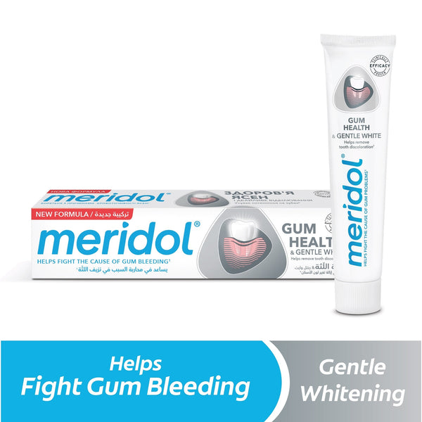 Meridol Gum Health & Gentle Brightening Toothpaste Zinc Amine Fluoride 75 ml