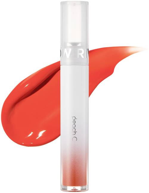 Peach C River Glow Tint Water-Gel Glossy Lip Tint Sweet Almond Oil Breeze Fig 04