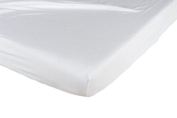 Candide White Fitted Sheet, Stretch Jersey Cotton, Elasticated Edge, 60 x 120 cm, From Birth