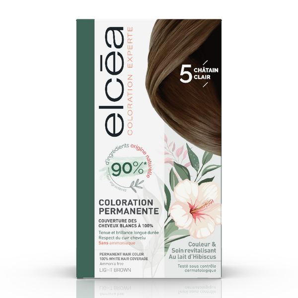Noreva Elcea Permanent Hair Color 5 Light Brown, Ammonia-Free