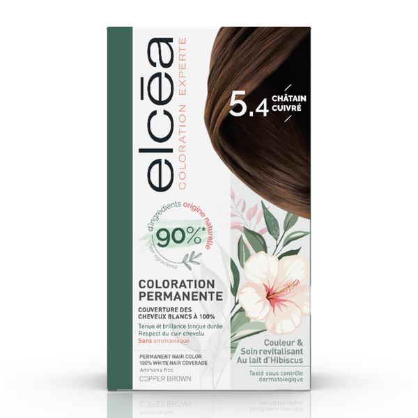 Noreva Elcea Permanent Hair Color 5.4 Copper Brown, Ammonia-Free