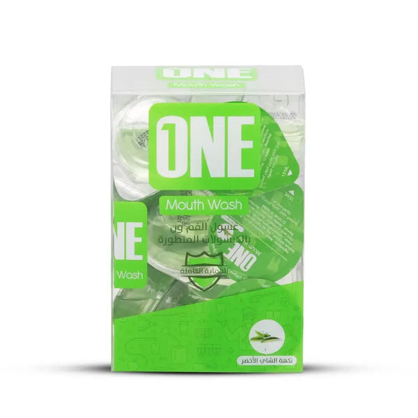 ONE Mouthwash Green Tea Flavor Alcohol-Free Oral Rinse Capsules, 20 x 15 ml