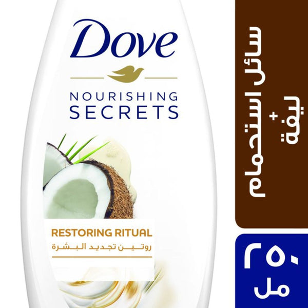 Dove Coconut Almond Shower Gel 250 ml with Loufa