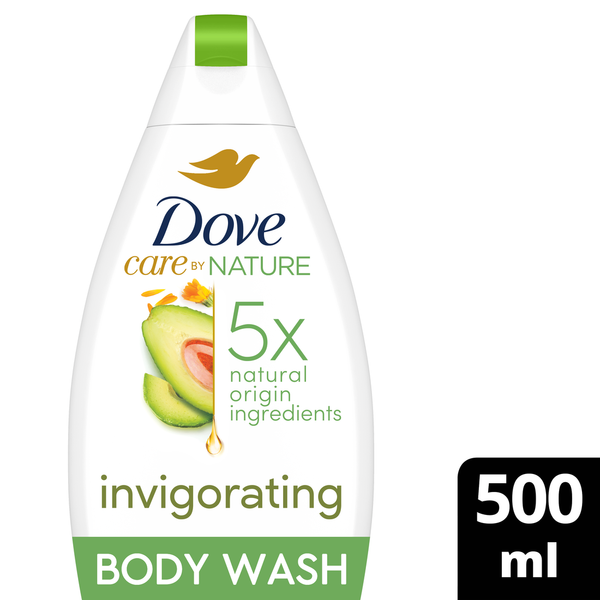 Dove Care by Nature Invigorating Body Wash Shower Gel Avocado & Calendula 500 ml