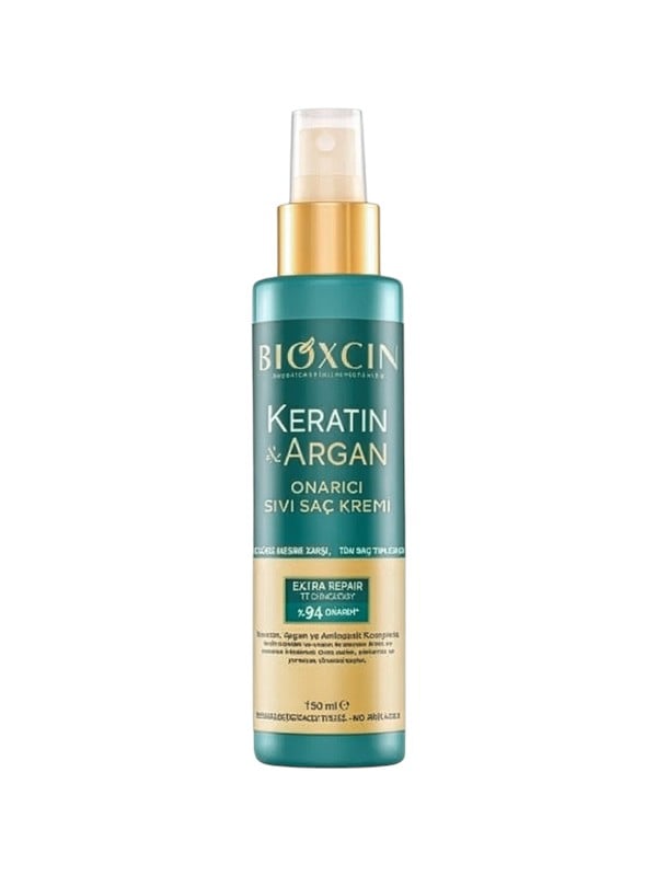 Bioxcin Keratin & Argan Leave-In Hair Conditioner Spray, Detangling Formula, 150ml