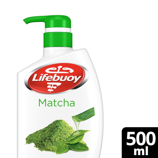 Lifebuoy Matcha Green Tea & Aloe Vera Body Wash with Pump Bottle 500 ml