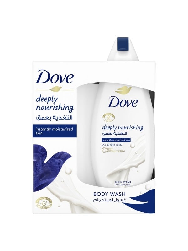 Dove Deeply Nourishing Body Wash Loofah Triple Moisture 250ml