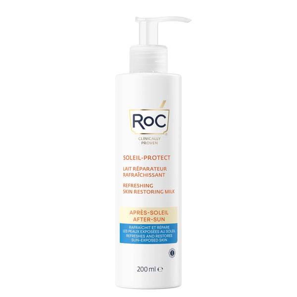 RoC Soleil-Protect After-Sun Refreshing Skin Restoring Milk, Aloe & Shea Butter, 200 ml