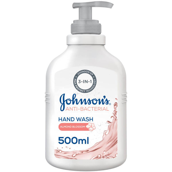 Johnson's Anti-Bacterial Almond Blossom Hand Wash Liquid Soap Glycerin 500ml