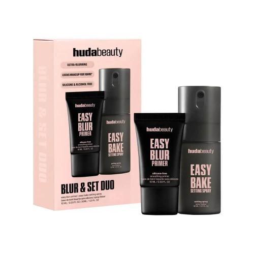 Huda Beauty Blur & Set Duo Face Primer and Setting Spray Set, 2 Pieces, 10ml + 30ml