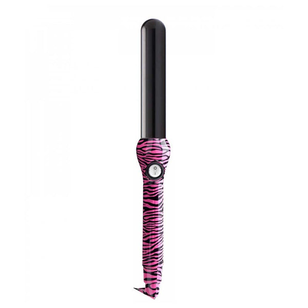 Jose Eber 32mm Clipless Curling Iron Tourmaline Ceramic Zebra Pink