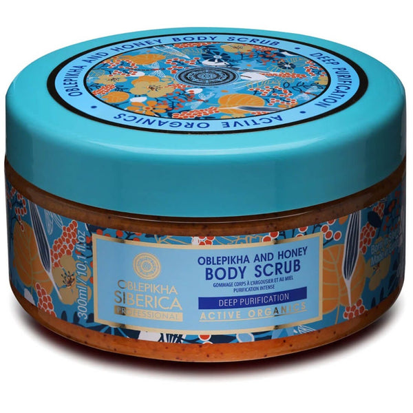 Natura Siberica Oblepikha Honey Body Scrub Thick Honey-Like Texture Sea Buckthorn Oil 300 ml