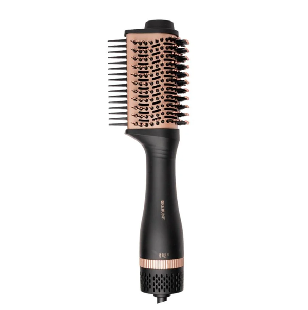 Rebune Hair Styler Re-2137 1200W Heated Detangling Brush, 3 Heat Levels, Tourmaline Ceramic, Black