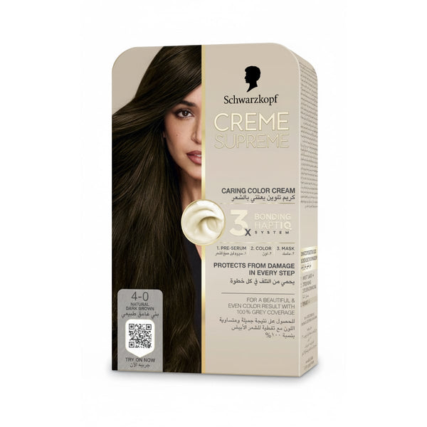 Creme Supreme Hair Color Kit Natural Dark Brown