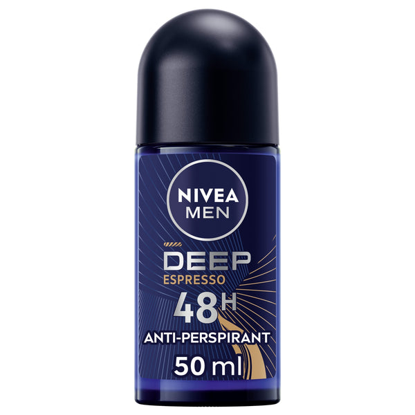 NIVEA MEN DEEP Espresso Roll-On Deodorant with Black Carbon 50ml