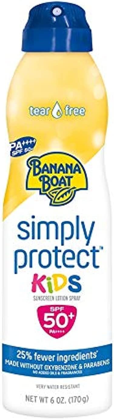 Banana Boat Simply Protect Kids Sunscreen Spray Mineral-Enriched SPF 50
