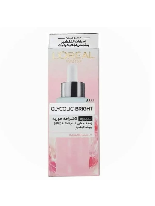 L'Oreal Paris Glycolic Bright Face Serum Radiance-Boosting 1% Glycolic Acid 30 ml