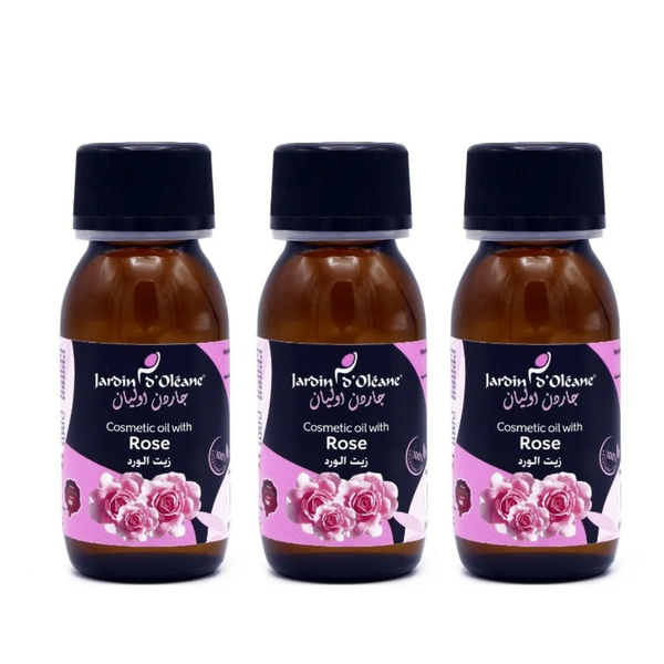 Jardin d'Oleane Rose Oil Collection Nourishing Body Oil, 3 x 60 ml
