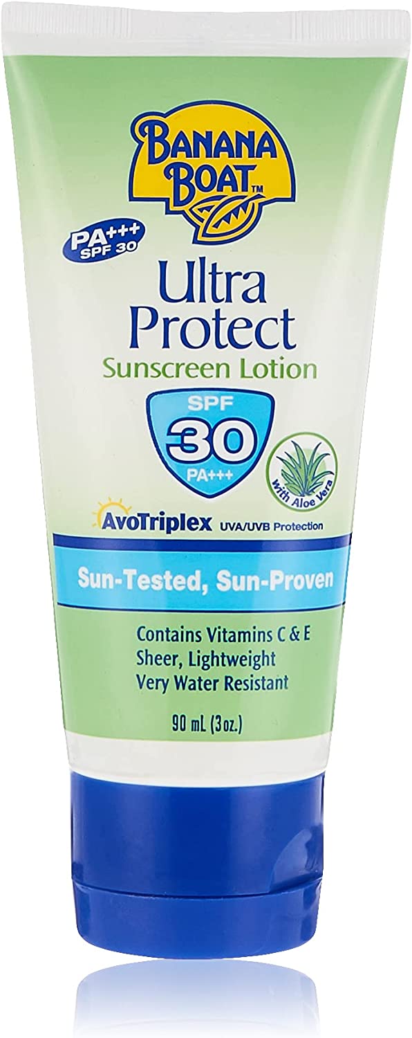 Banana Boat Ultra Protect Sunscreen Lotion, SPF 30, Aloe and Vitamins C & E