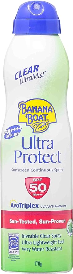 Banana Boat Ultra Defense Sunscreen Spray, Lightweight UVA and UVB Protection