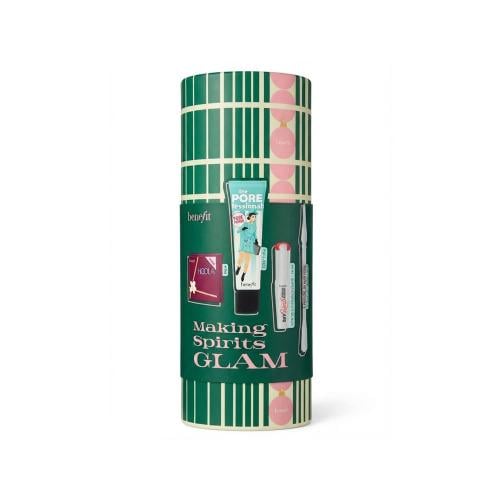 Benefit Glam Set Makeup Kit, Primer Contour Pencil Mini Bronzer and Mascara, 4 Pieces