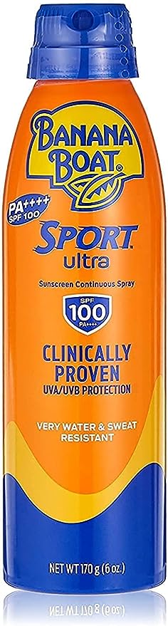 Banana Boat Sport Sunscreen Spray, Lightweight Quick-Absorbing Formula, Fresh Scent