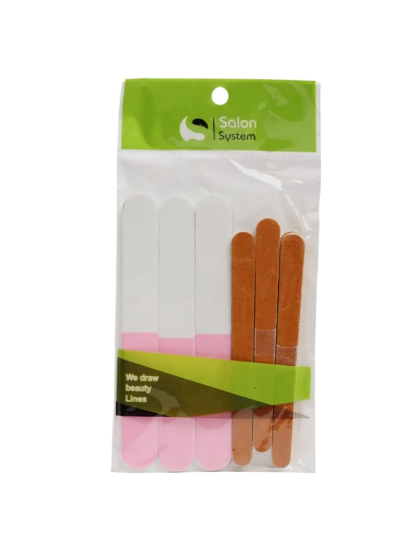 Salon System Nail File Set, Multi-Purpose Nail Shaping and Smoothing, 21 Pieces