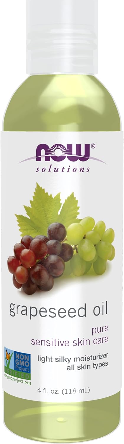 NOW Grapeseed Oil 100% Pure Hair and Body Moisturizer