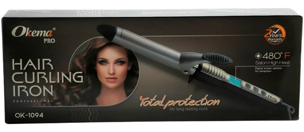 Okema Hair Curling Iron 19mm OK1094 Fast Heating Compact Design