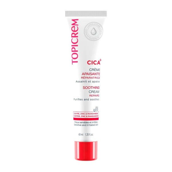 Topicrem Cica Repair Cream Soothing Moisturizer Fragrance-Free 40 mL