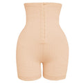 Sunveno Postpartum Belly Shaper High-Waisted Brief with Zipper and Hooks, Nude, XXL