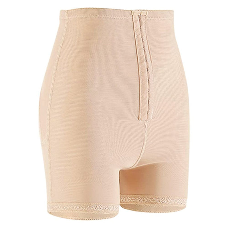 Sunveno Postpartum Belly Shaper High-Waisted Brief with Zipper and Hooks, Nude, XXL
