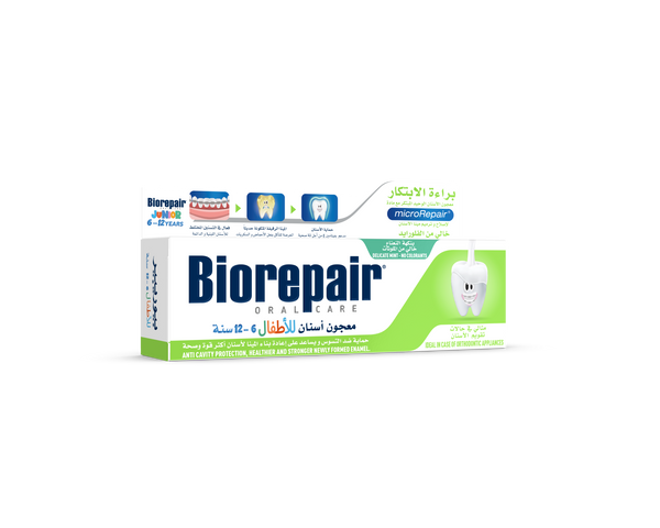 Biorepair Junior Toothpaste for Children Aged 6-12, Mint Flavour, 75ml