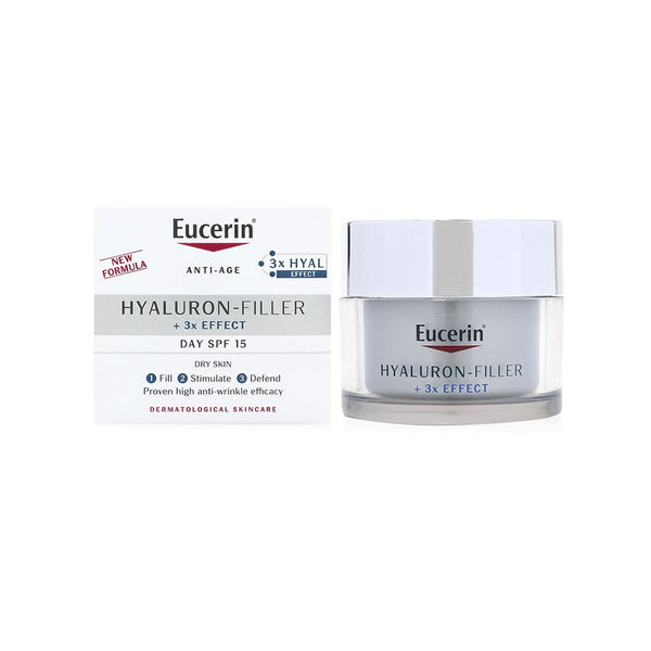 Eucerin Hyaluron-Filler 3x Effect Day Cream Rich Texture SPF 15 for Dry Skin 50 ml
